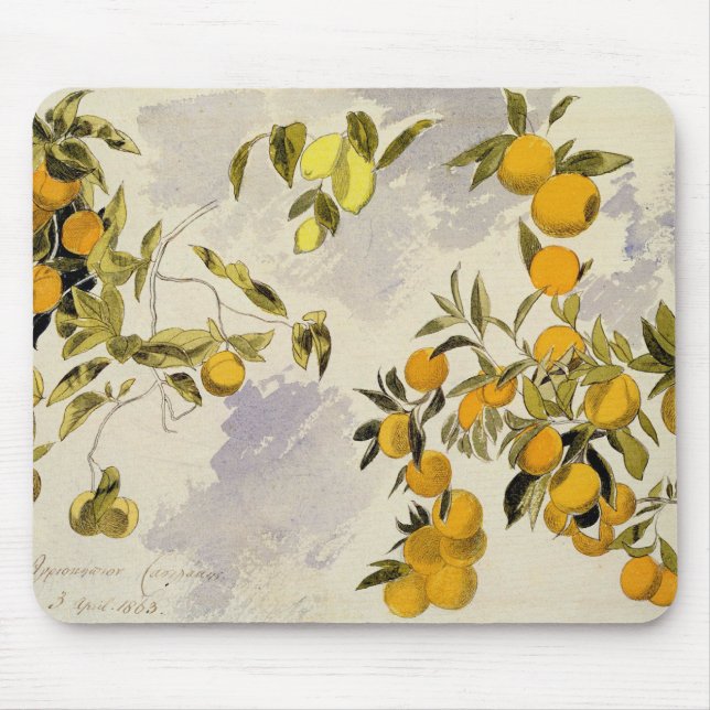 Orangenbäume, 1863 (w/c, Federübergraphit Mousepad (Vorne)