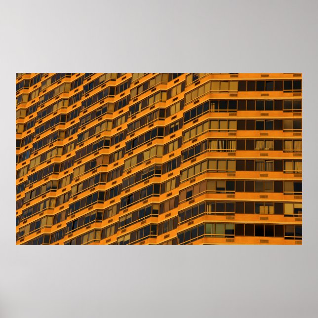 OrangenbetonGebäude Poster (Vorne)