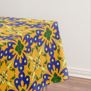 Orangenblau und gelb tischdecke