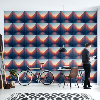 Orangenblaue Hügel Tapete