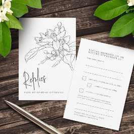 Orangenblüte Hochzeitsantwort UAWG RSVP Karte