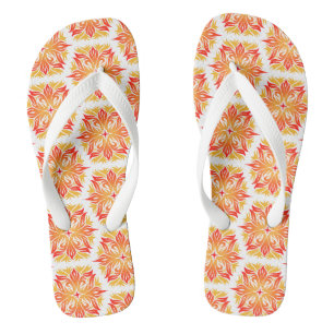 Orangenblüten, Blumenmuster, Florales Muster Flip Flops