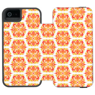 Orangenblüten, Blumenmuster, Florales Muster Incipio Watson™ iPhone 5 Geldbörsen Hülle