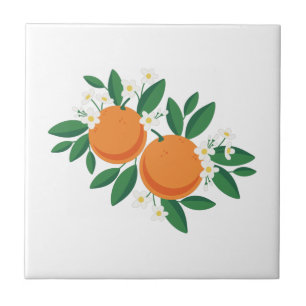 Orangenblüten Fliese