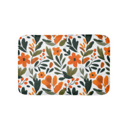 Orangenblüten Frühlingslaub Elegante Botanik Badematte