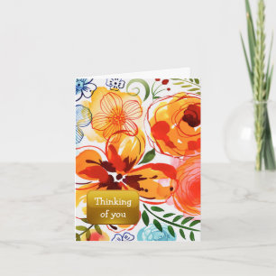 Orangenblüten In Gedanken bei Dir  Karte