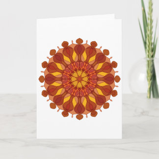 Orangenblüten-Mandala Karte