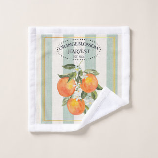 Orangenblüten - Mittelmeer Zitrus Etikett Waschlappen