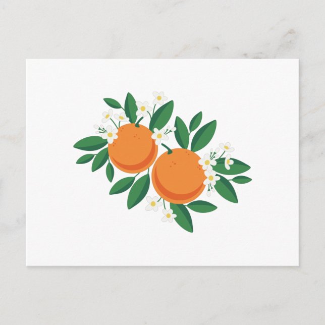 Orangenblüten Postkarte (Vorderseite)