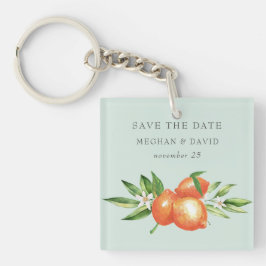 Orangenblüten Zitrusfrüchte Botanisch Save the Dat Schlüsselanhänger