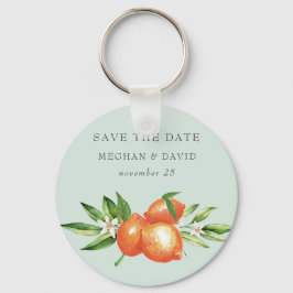 Orangenblüten Zitrusfrüchte Botanisch Save the Dat Schlüsselanhänger