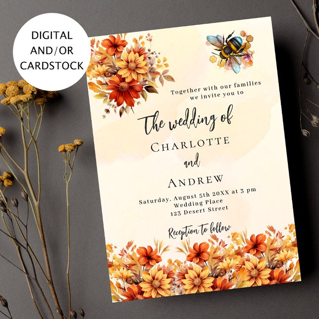 Orangenblütenblüten für Hochzeiten Einladung (Von Creator hochgeladen)