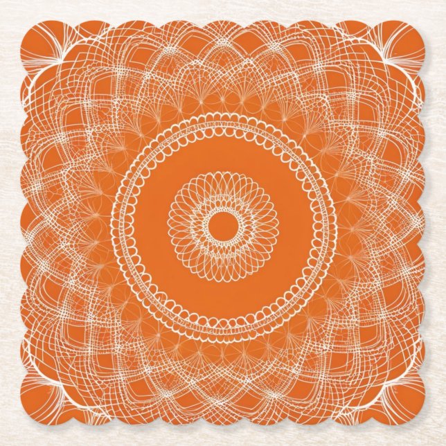 Orangencreme Untersetzer (Vorderseite)