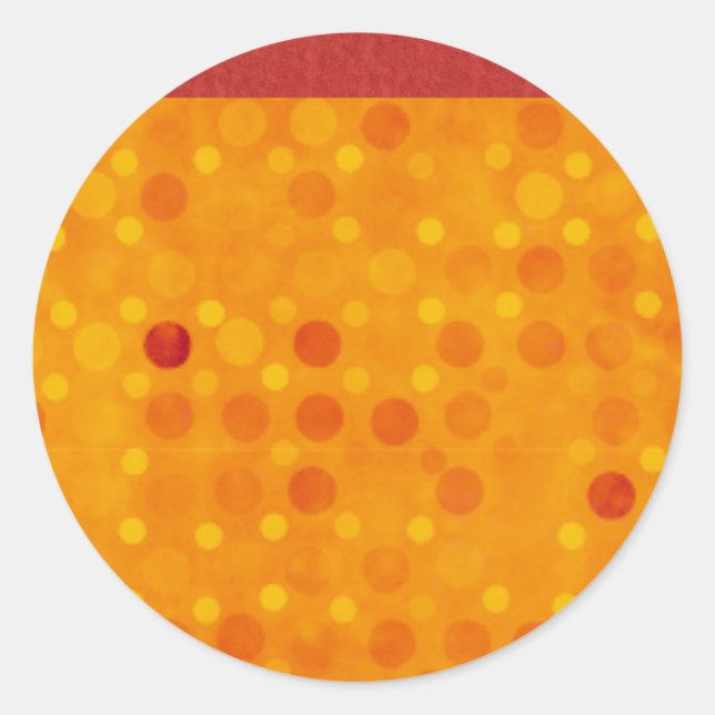 Orangendotkleber im Herbst Runder Aufkleber (Vorderseite)