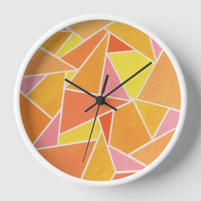 Orangendreiecke Uhr (Vorderseite)