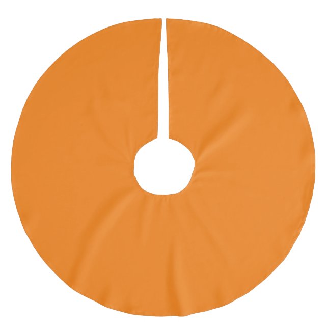Orangene Farbe Polyester Weihnachtsbaumdecke (Vorderseite)