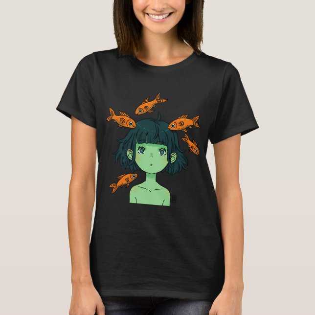 Orangene Fische T-Shirt (Vorderseite)