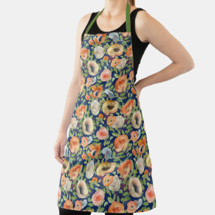 Orangene Frühlingsblumen Schürze