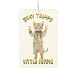 Orangene getigerte Katze Boho Stay Trippy Little H Autolufterfrischer