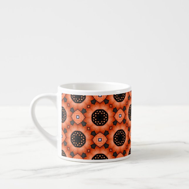 Orangene Herbstblume Espressotasse (Links)