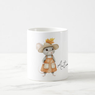 Orangene Herbstmaus Kaffeetasse