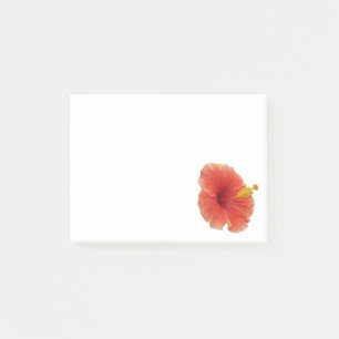 Orangene Hibiskusblume Tropische Blüten Post-it Klebezettel