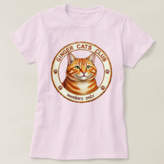 Orangene Katze 'Ginger Cats Club', rote Katze T-Shirt