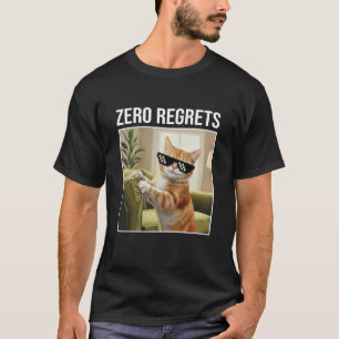 Orangene Katze Ginger Zero Bedauert Lustiges Kätzc T-Shirt