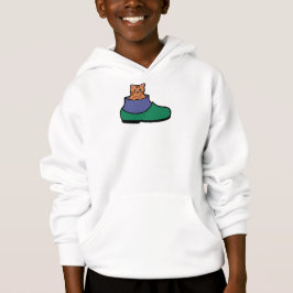 Orangene Katze in einem Schuh Hoodie