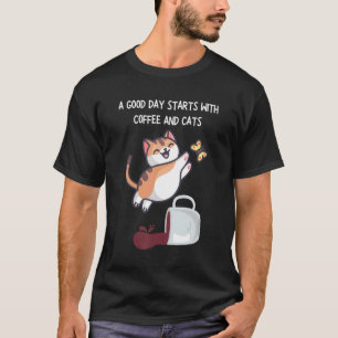 Orangene Katze Kaffeetasse Katze T-Shirt