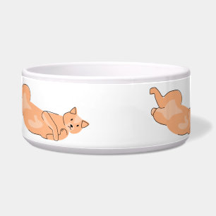 Orangene Katze Napf