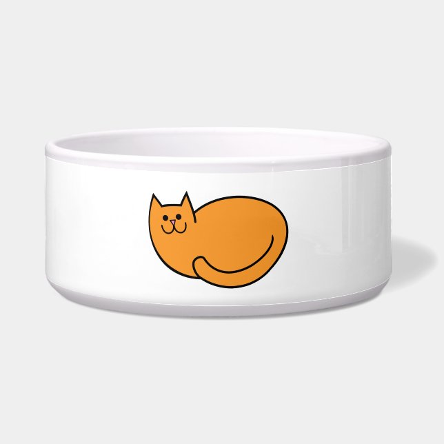 Orangene Katze Napf (Vorderseite)