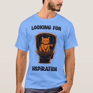 Orangene Katze sucht nach Inspiration T-Shirt