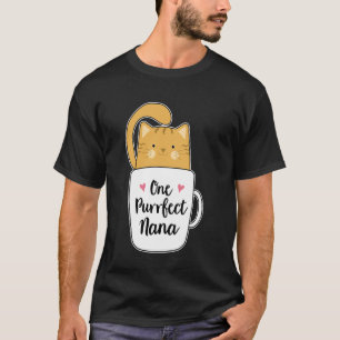 Orangene Katzenmutter Kaffee Nana für Oma Lustige T-Shirt