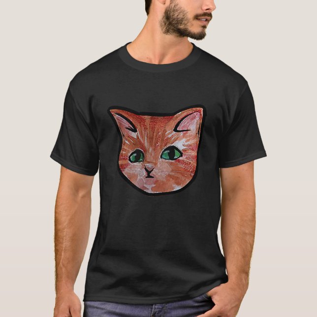 Orangene Kitzkatze T-Shirt (Vorderseite)