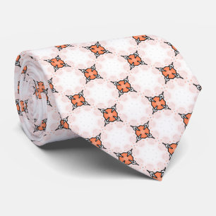 Orangene Krawatte mit Klemme am Hals