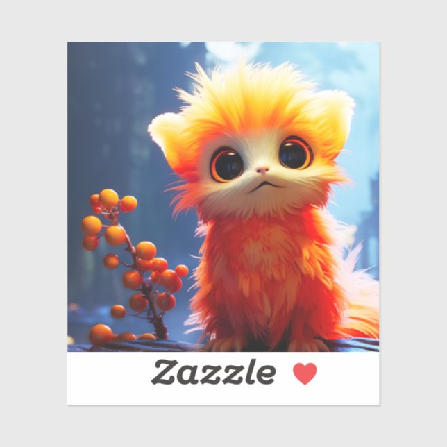 Orangene Kreatur Aufkleber (Blatt)