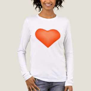 Orangene Liebes Herzform Tri-Blend Shirt