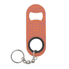 Orangene Lila Streifen Nahtloses Muster Mini Flaschenöffner