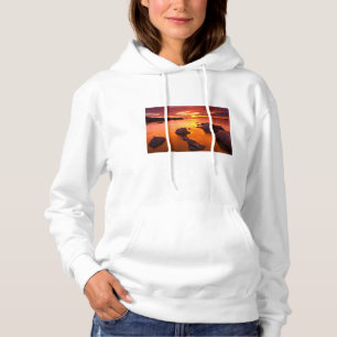 Orangene Meereslandschaft, Sonnenuntergang, Kalifo Hoodie