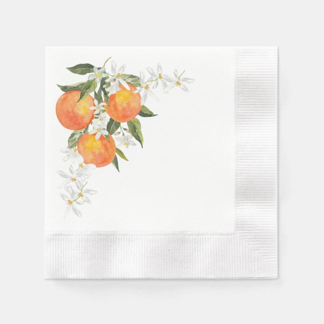 Orangene Papiertücher Serviette (Vorderseite)