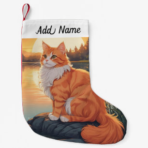 Orangene Perserkatze Kleiner Weihnachtsstrumpf