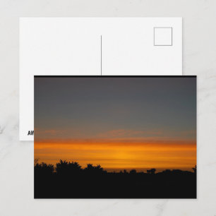 Orangene Silhouette Skyline Postkarte