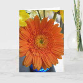 'Orangene Sonne' Leere Grußkarte Karte