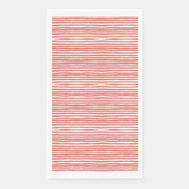 Orangene Streifen, Linien  Serviette (Vorderseite)