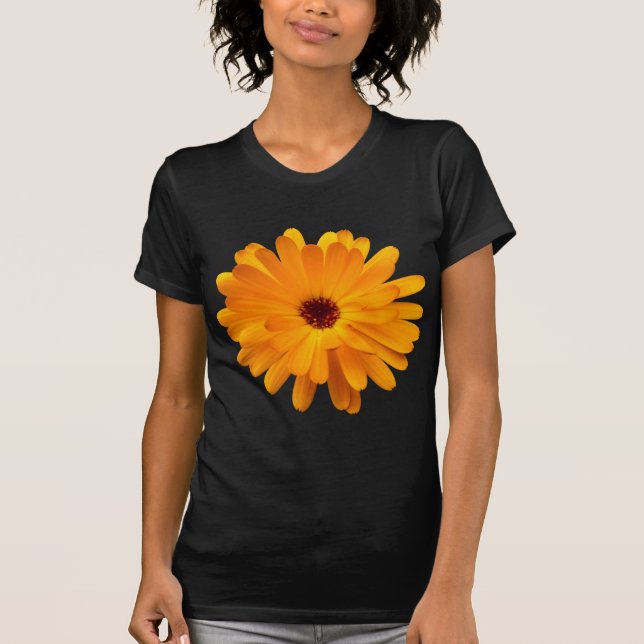 Orangene Tagetes T-Shirt (Vorderseite)