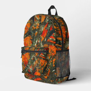 Orangene Tarnung Bedruckter Rucksack