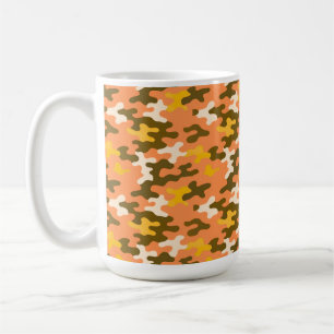 Orangene Tarnung Kaffeetasse