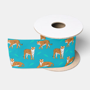 Orangene Tiger Satinband