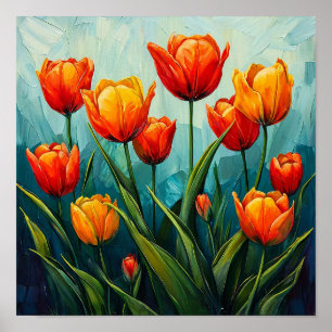 Orangene Tulpen Helle Frühlingsblumen Dekoration f